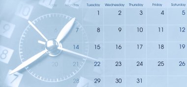 Saat yüzü ve takvim bileşimi