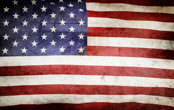 Closeup Grunge American Flag — Stock Photo, Image