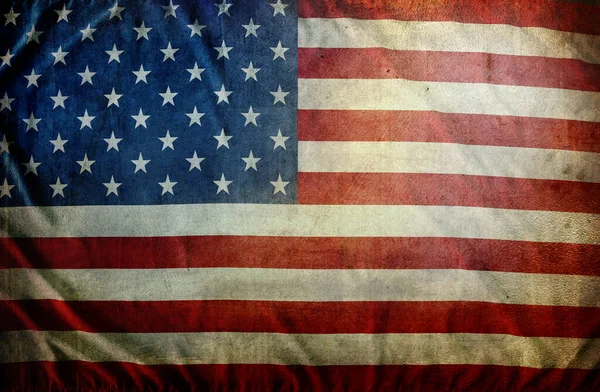 Closeup Grunge American Flag — Stock Photo, Image