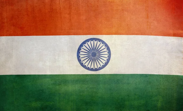 Close Van Vlag Van Grunge India — Stockfoto