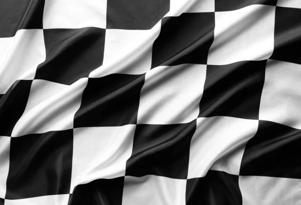 Gecontroleerde Zwart Wit Race Vlag — Stockfoto