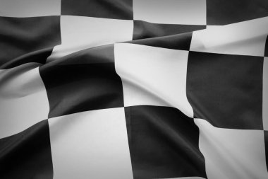 Damalı siyah beyaz bayrak