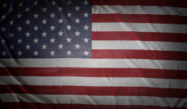 Grunge Amerikan bayrağına yakın çekim