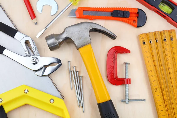 Werktuigen Hout Gesorteerd — Stockfoto