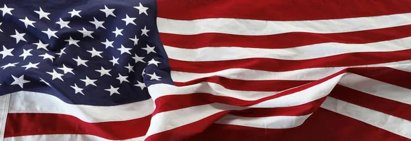 Close Rippled American Flag — Stock Photo, Image