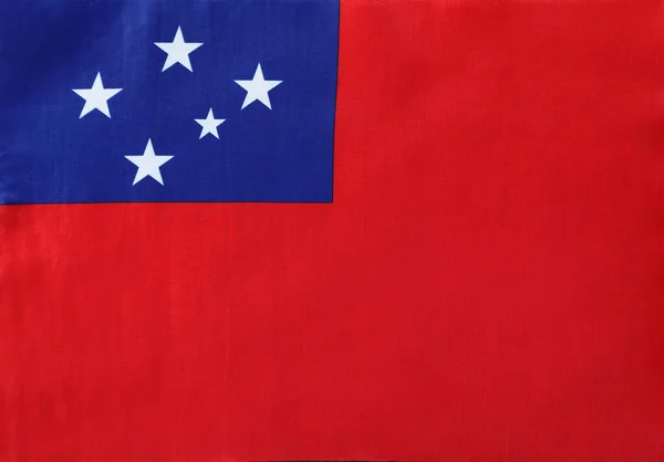 Крупный План Флага Самоа — стоковое фото