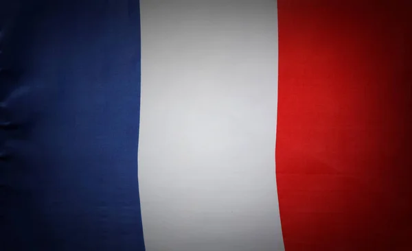 Fransız Bayrağına Yakın Plan — Stok fotoğraf