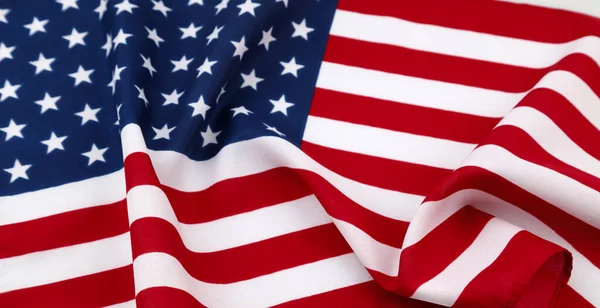 Close Rippled American Flag — Stock Photo, Image