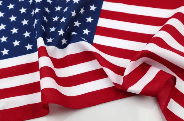 Primer Plano Bandera Estadounidense Ondulada —  Fotos de Stock