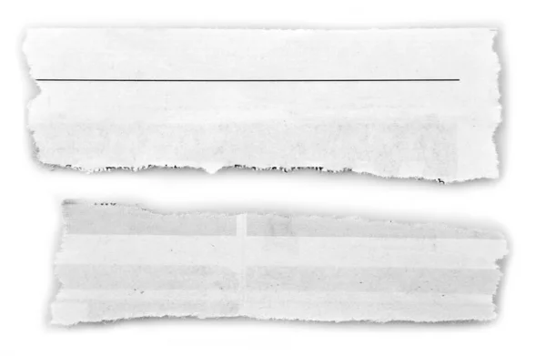 Düz Arkaplanda Iki Parça Yırtık Kağıt — Stok fotoğraf