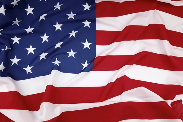 Close Rippled American Flag — Stock Photo, Image