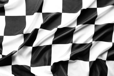 Damalı siyah beyaz yarış bayrağı