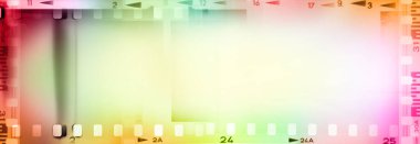 Renkli film negatif çerçeve arka planı