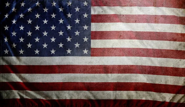 Closeup Grunge American Flag — Stock Photo, Image