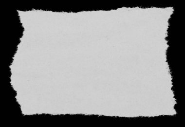 Siyah üzerine yırtık bir kağıt parçası