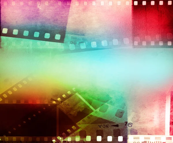 Kolorowe Filmy Negatywne Ramki Tło — Zdjęcie stockowe