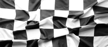 Damalı siyah beyaz yarış bayrağı