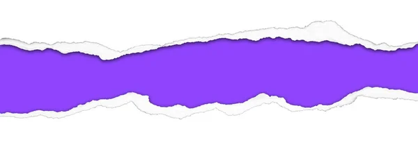紫色背景的撕碎纸 — 图库照片