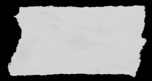 Шматок Рваного Паперу Чорному — стокове фото