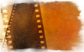 Film negativní rámečky oranžové pozadí