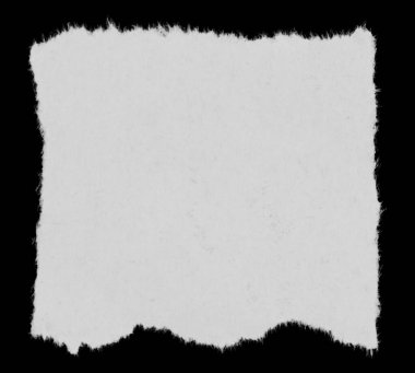 Siyah üzerine yırtık bir kağıt parçası