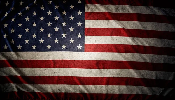 Primer Plano Grunge Bandera Americana — Foto de Stock