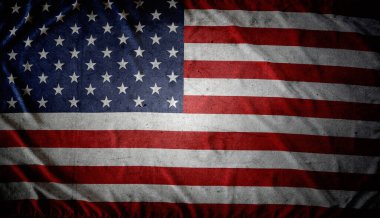 Grunge Amerikan bayrağına yakın çekim