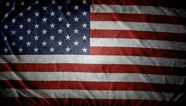 Closeup Grunge American Flag — Stock Photo, Image