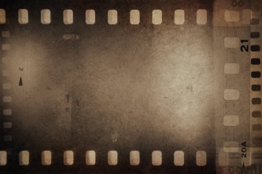 Film negatif çerçeveler kahverengi arka plan