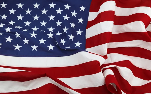 Κοντινό Πλάνο Της Κυματισμένης Αμερικανικής Σημαίας — Φωτογραφία Αρχείου