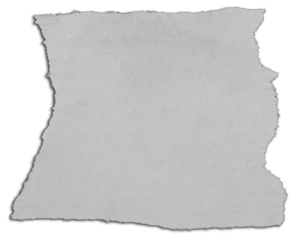 Satu Lembar Kertas Robek Atas Putih — Stok Foto