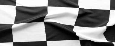 Damalı siyah beyaz yarış bayrağı