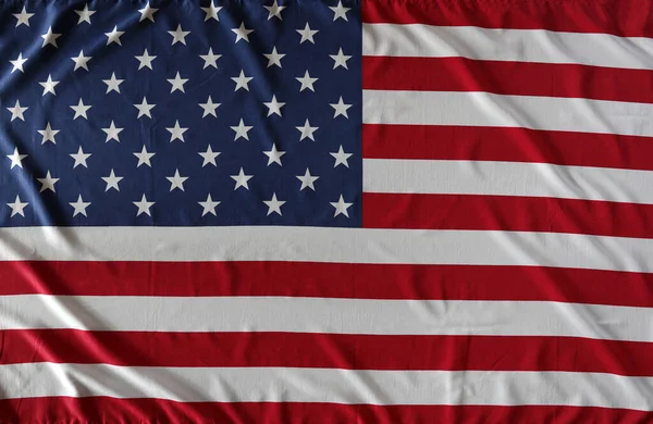 美国国旗波纹的特写 — 图库照片