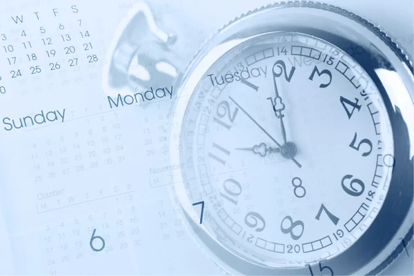 Ρολόι και ημερολόγιο — Φωτογραφία Αρχείου