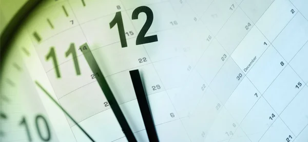 Clock and calendar — Stock Photo, Image