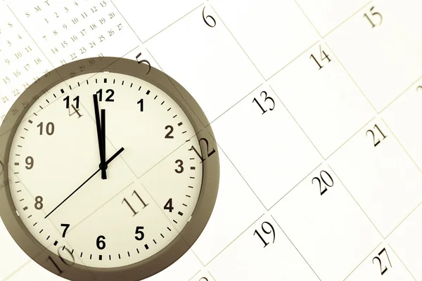 Clock and calendar — Stock Photo, Image