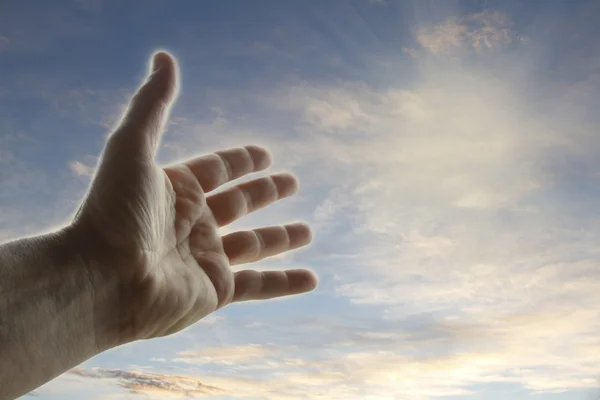 Mână pe cer — Fotografie, imagine de stoc