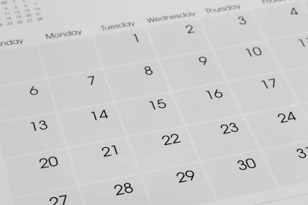 Calendario —  Fotos de Stock