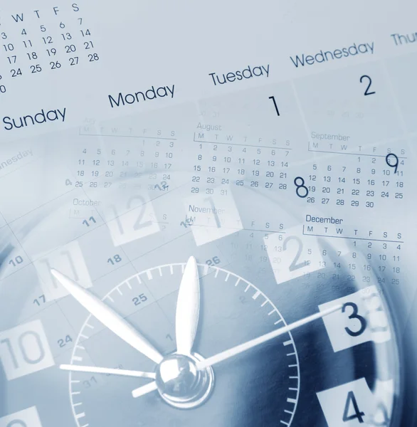 Klocka och kalendrar — Stockfoto