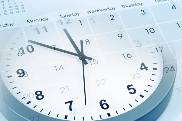 Clock and calendar — Stock Photo, Image