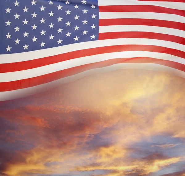 Flag and sky — Stock Photo, Image