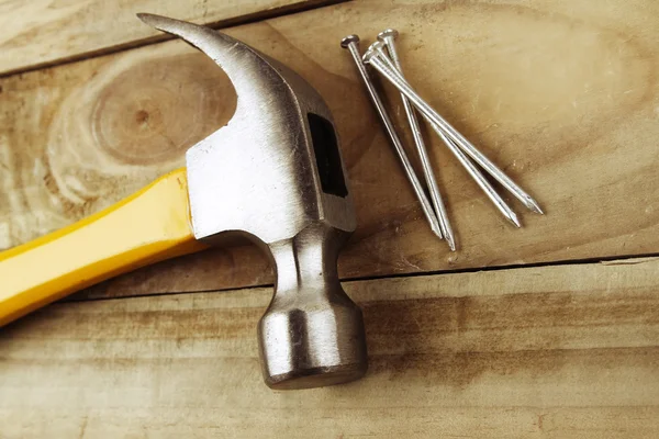 Hammer and nails — Stock Photo, Image