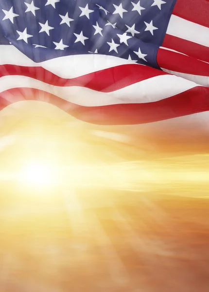 Flag and sky — Stock Photo, Image