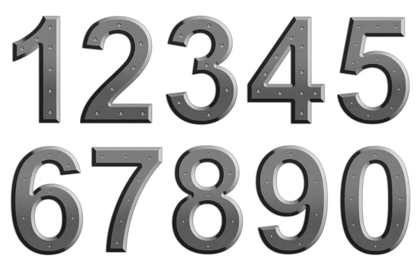 Metal numbers — Stock Photo, Image