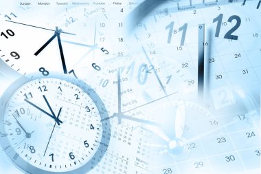 Saatler ve takvimler mavi zaman birleşik zaman yönetimi