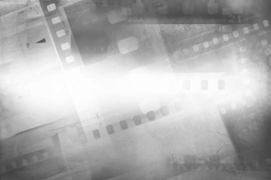 Film negatifleri gri arka grubunu çerçeveler
