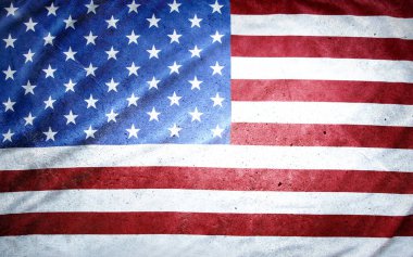 Grunge Amerikan bayrağına yakın plan