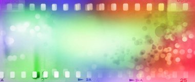 Renkli film negatif çerçeve arka planı