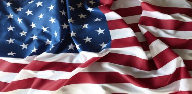 Dalgalanan Amerikan bayrağı yıldızları ve çizgileri