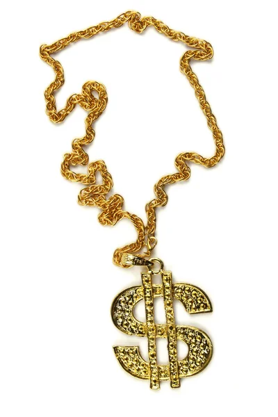 Dollar symbool ketting — Stockfoto